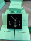 TIFANY LOVE HEART EARRING SET WITH FULL PACKING sa2608