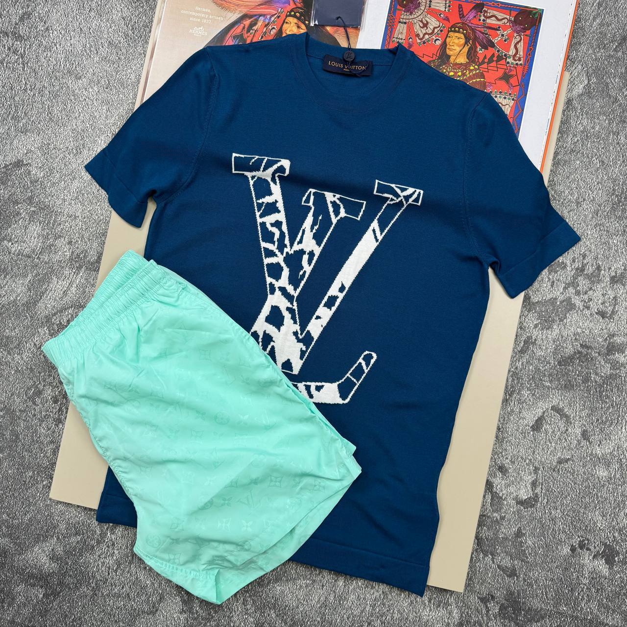 Lv t shirt&Swim short Set sa1906