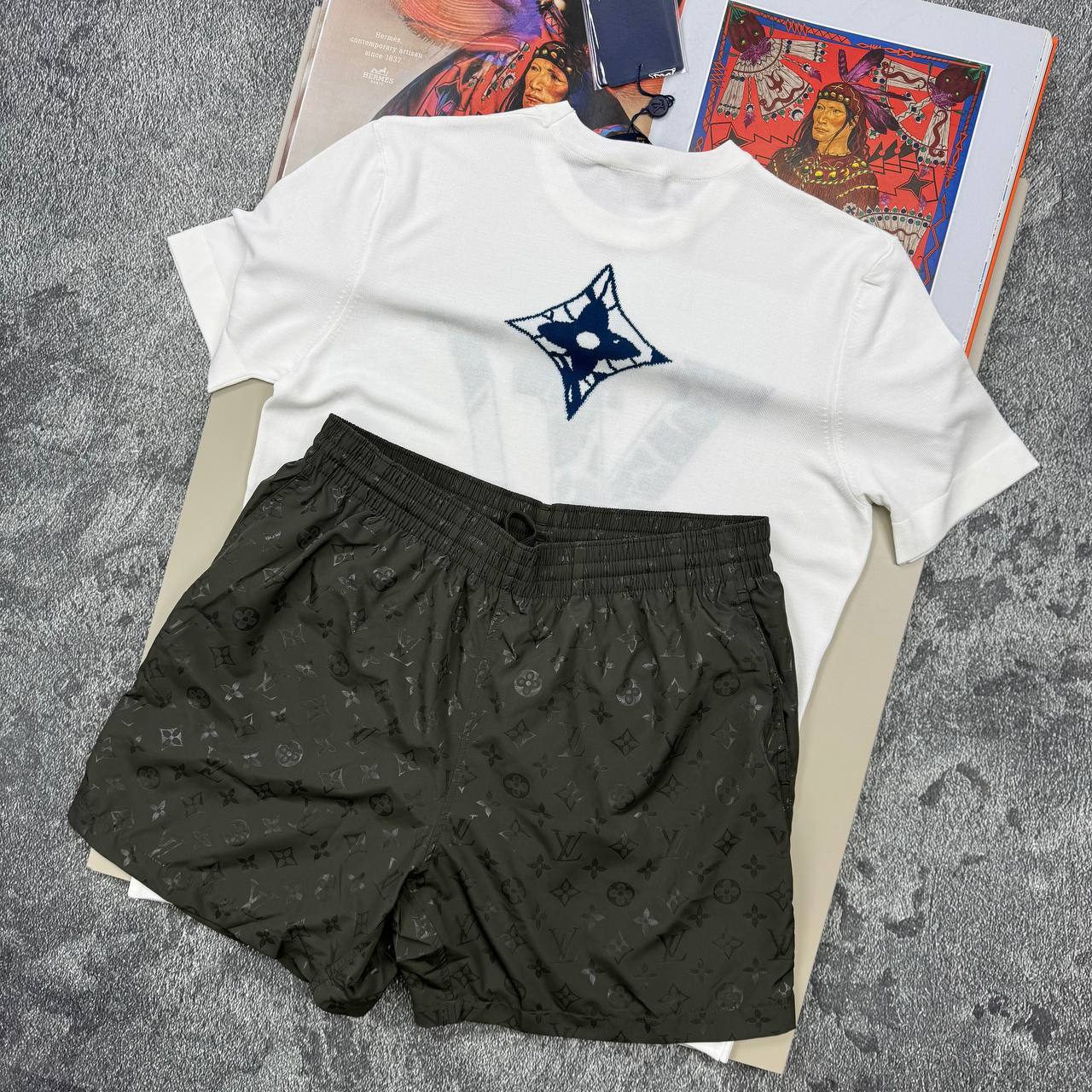 Lv t shirt&Swim short Set sa1906