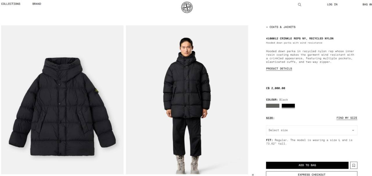Ston island puffer jacket sa1012