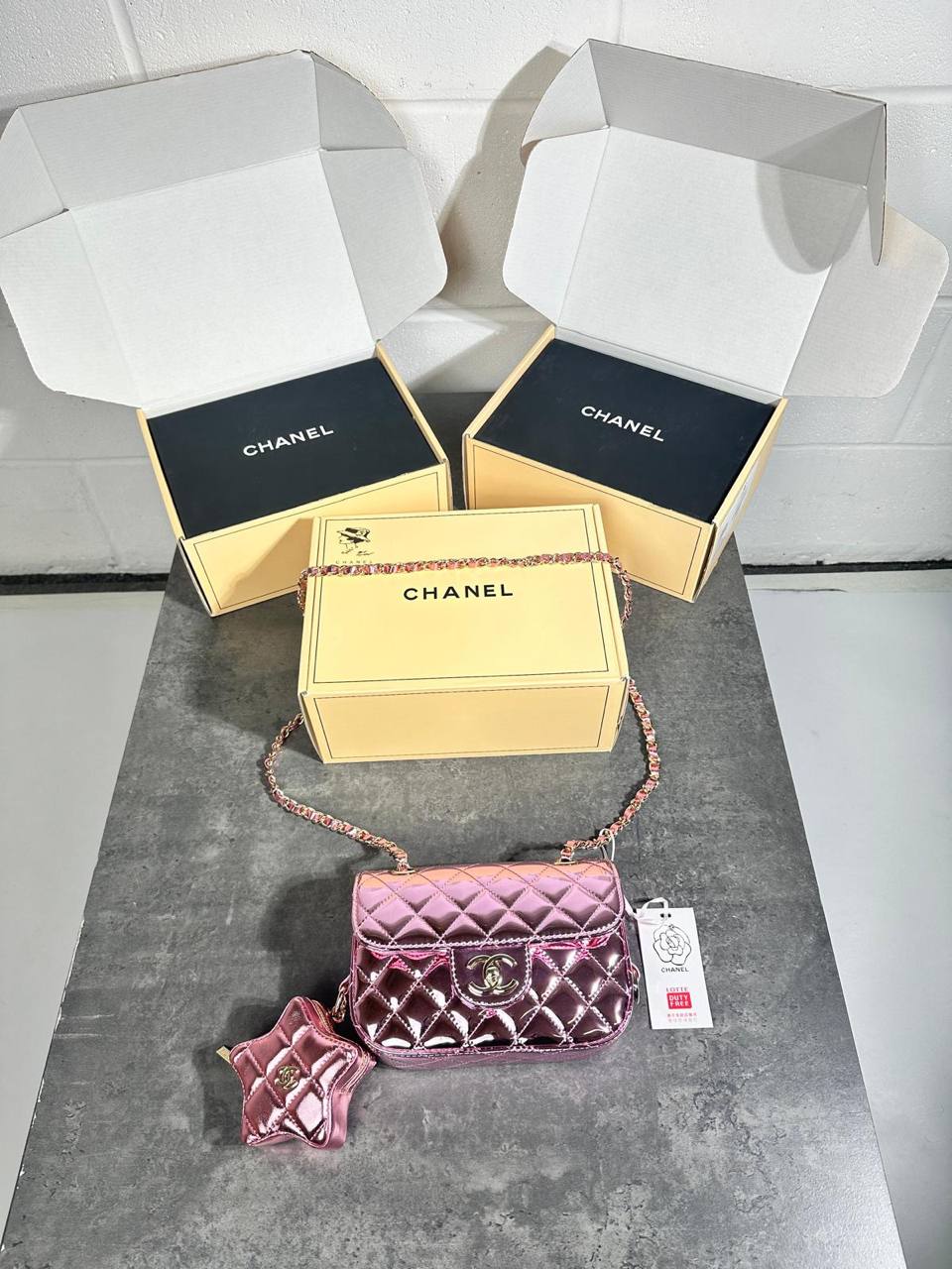 CHANE STAR BAG HIGH QUALITY DUBEL BOX su3105
