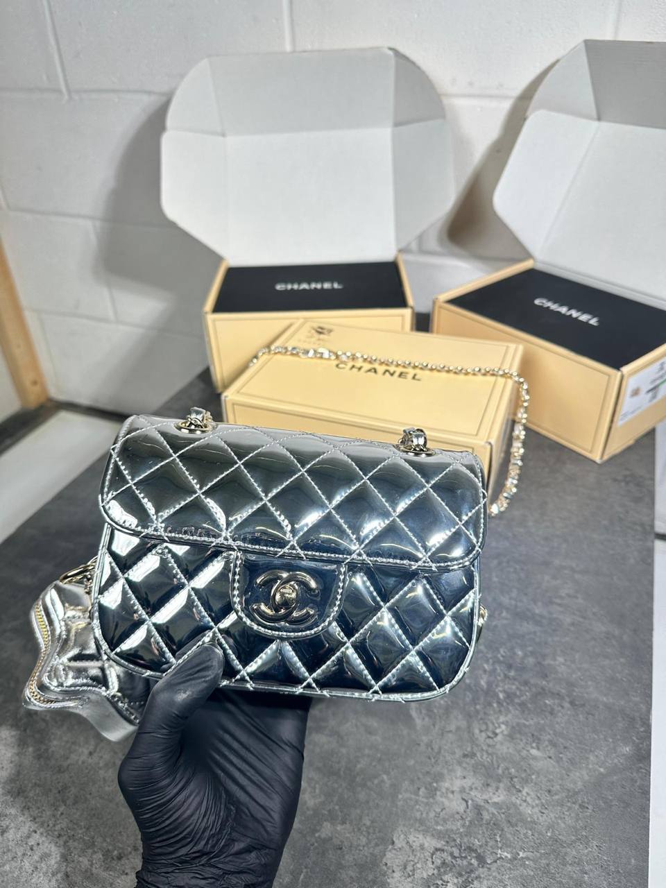 CHANE STAR BAG HIGH QUALITY DUBEL BOX su3105