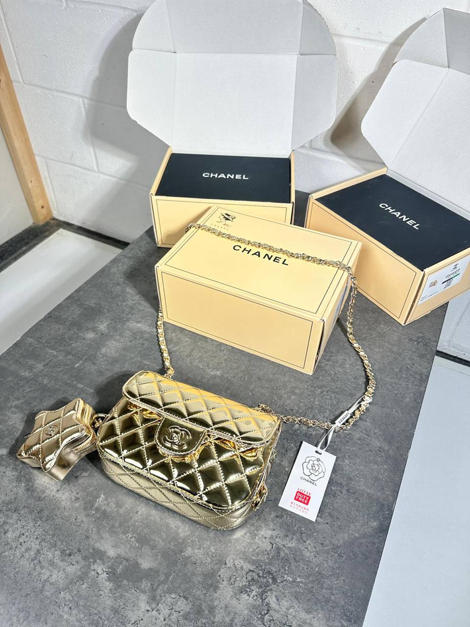 CHANE STAR BAG HIGH QUALITY DUBEL BOX su3105