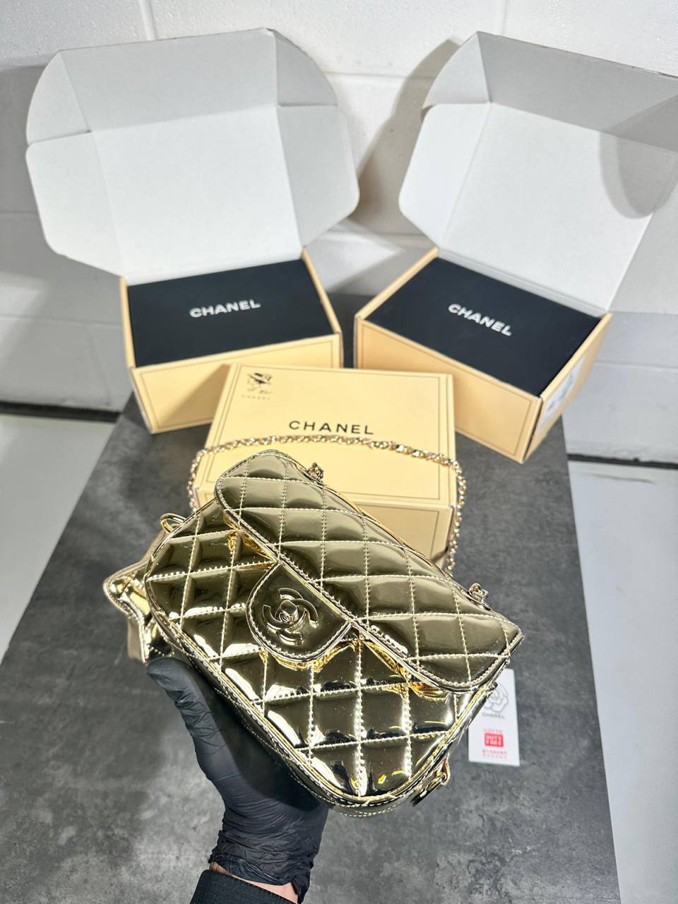 CHANE STAR BAG HIGH QUALITY DUBEL BOX su3105