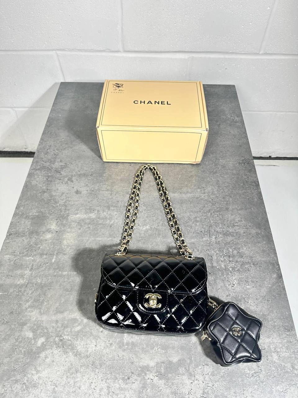 CHANE STAR BAG HIGH QUALITY DUBEL BOX su3105