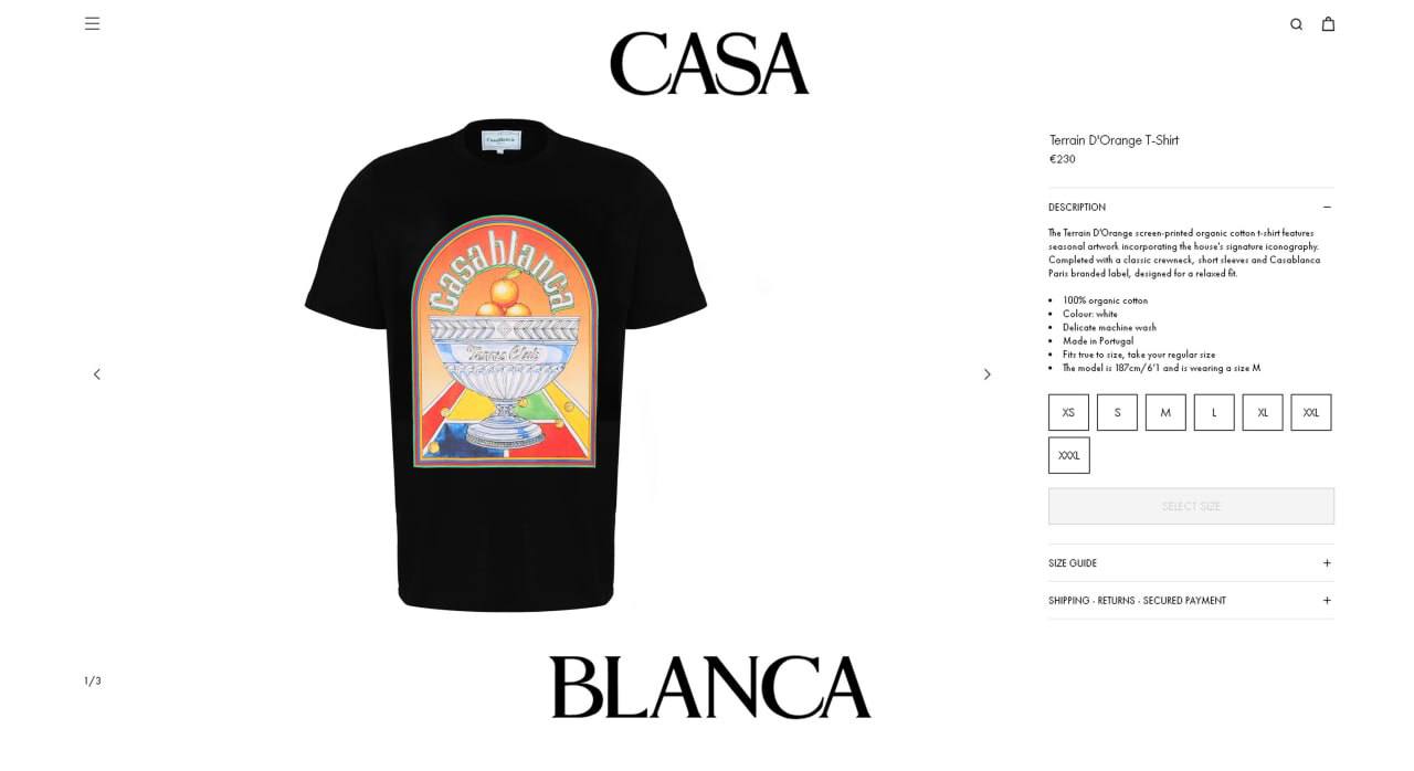 Casablanca tees sa1807