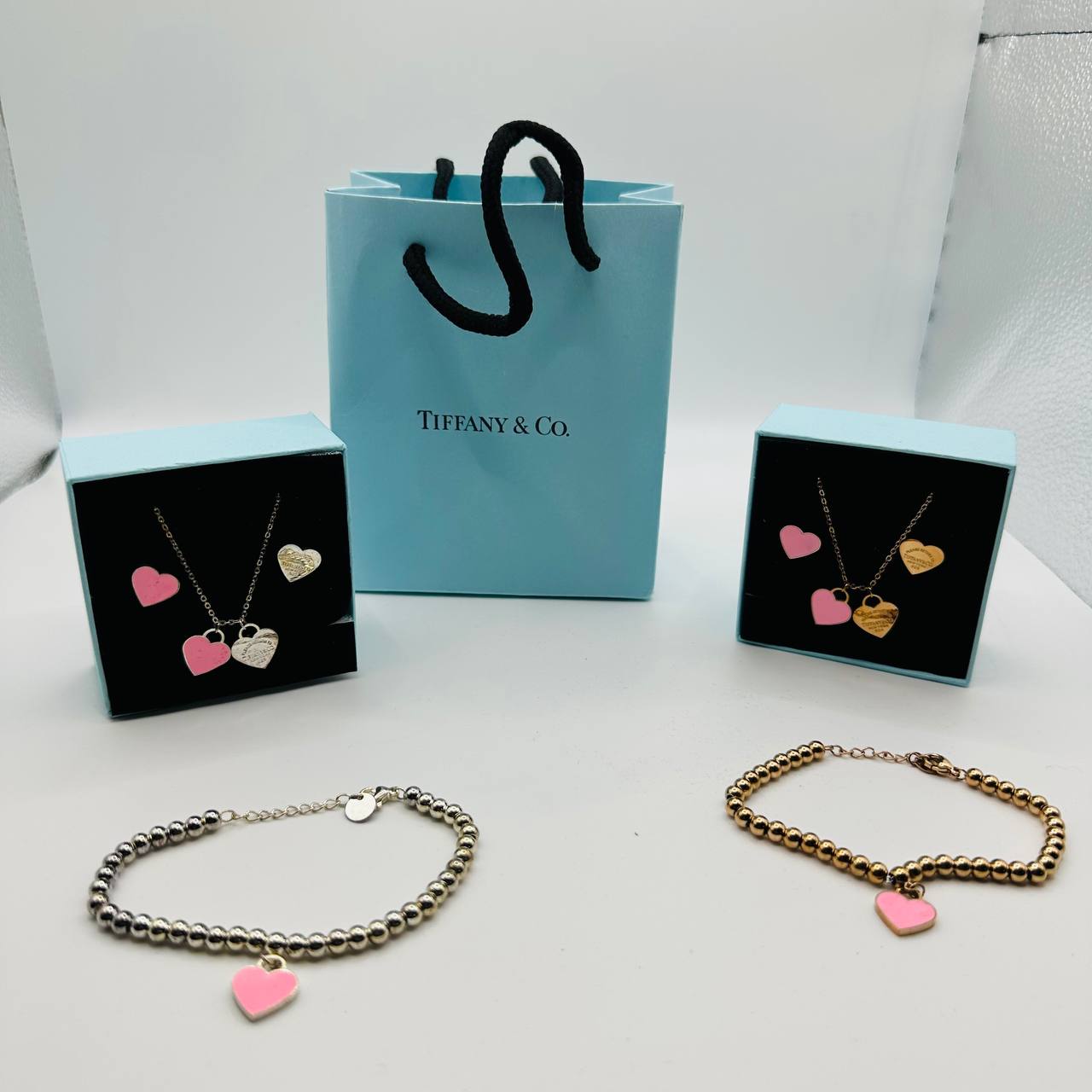 TIFANY JEWELLERY SET (  NECKLACE + EARINGS + BRACELET) to0409