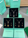 WOMENS TEFANY NECKLACE AND EARING SET COME WITH BOX ETC am0709