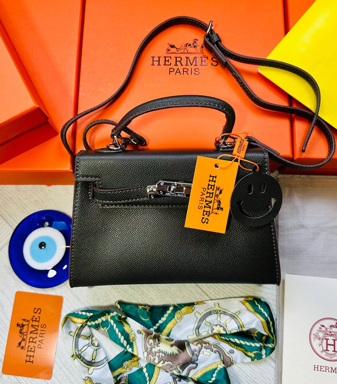 Hermesr Kelly mini leather bag with box to1812