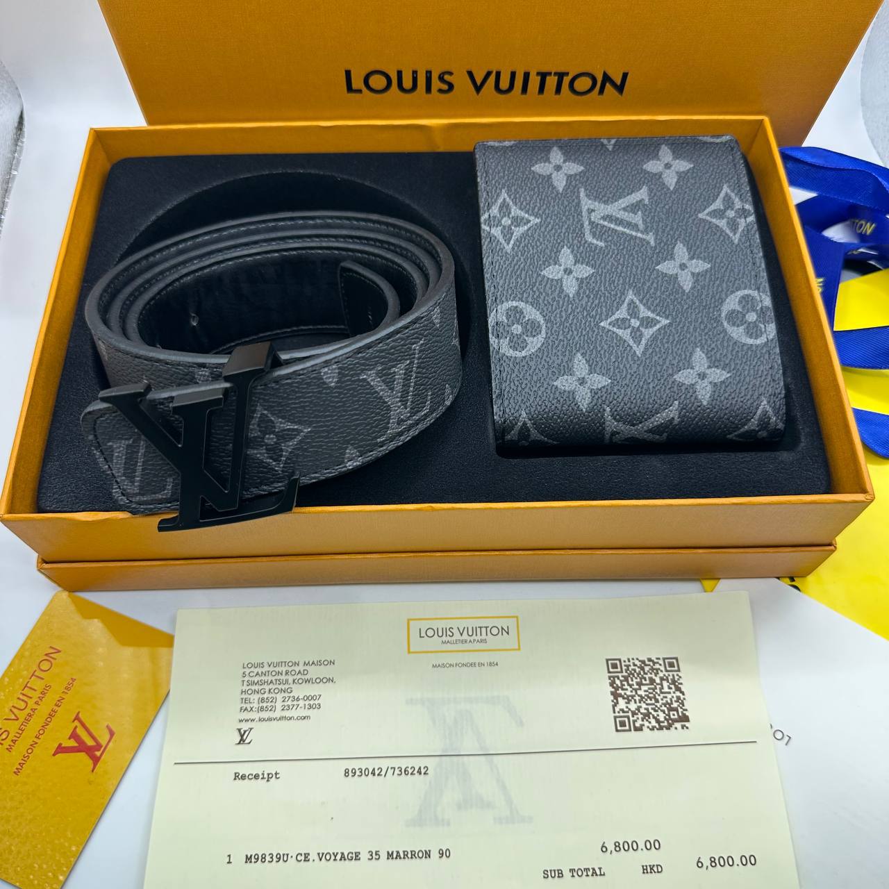LVe BELT AND WALLET SET COMES WITH BOX & PAPERWORK to1809