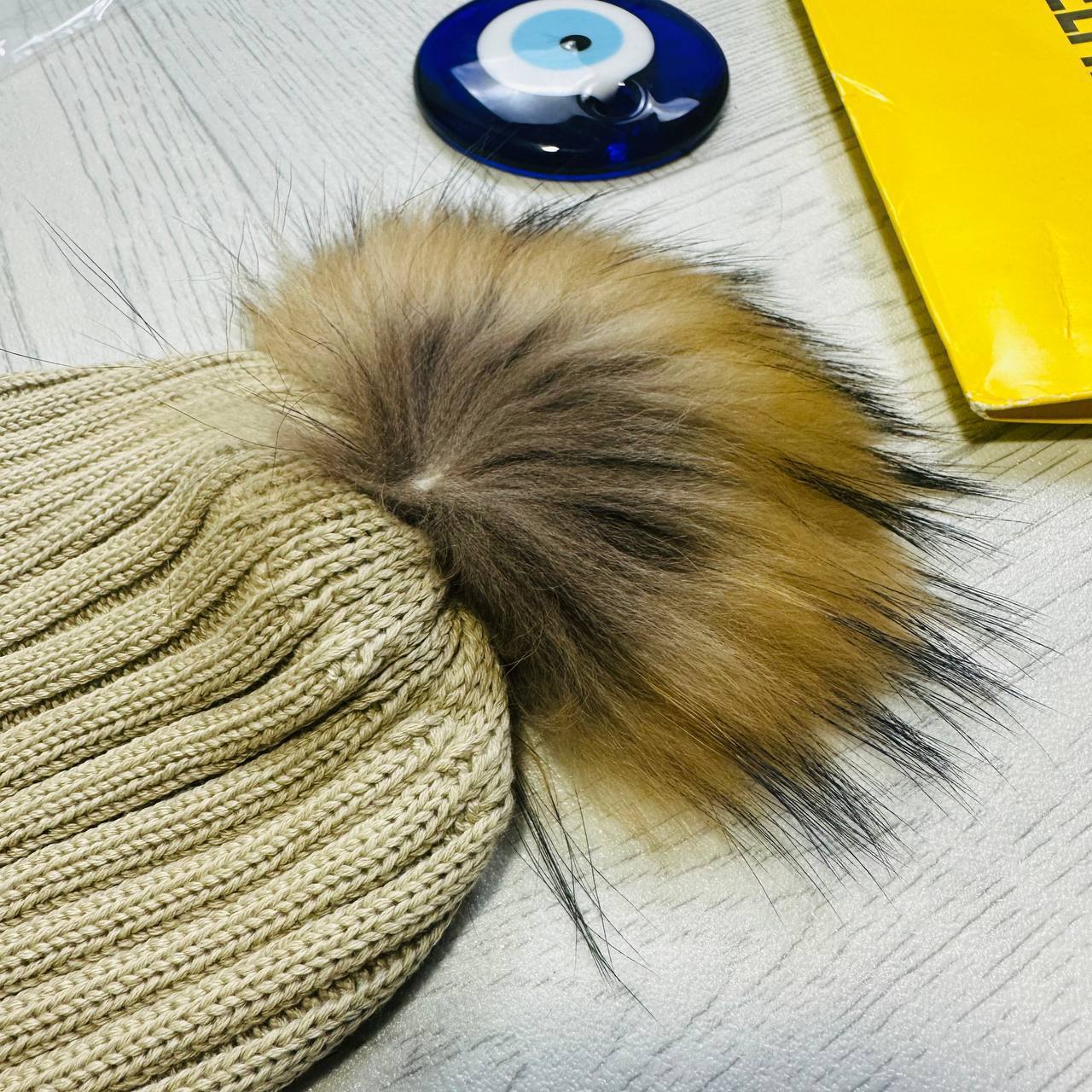 SUPERCLO QUALITY LADIES BEANIES WITH FUR to3012