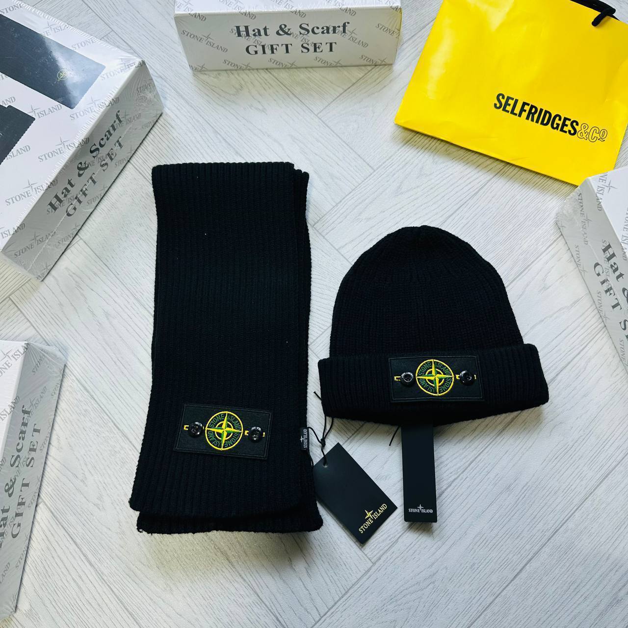 STON ISLAND HAD AND MUFFLER GIFT SET WHIT BOX to3012