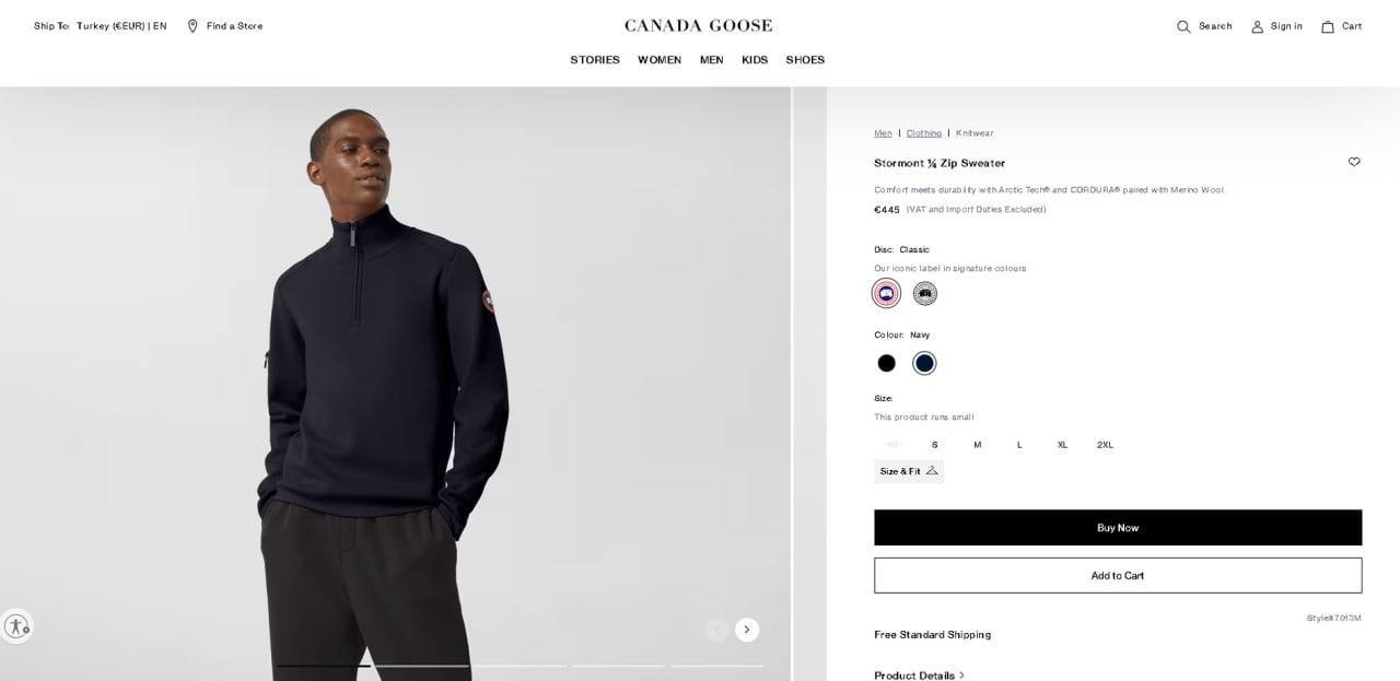 Canada gose half zip sweatshirt su2409