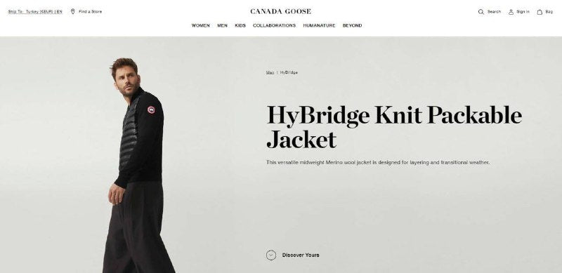 New stock Canada gose jackets sa2709