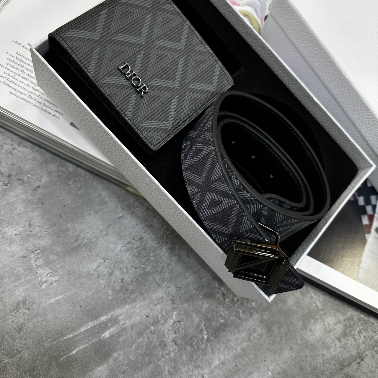 Top quality Dor gift set Belt and wallet  ha2709