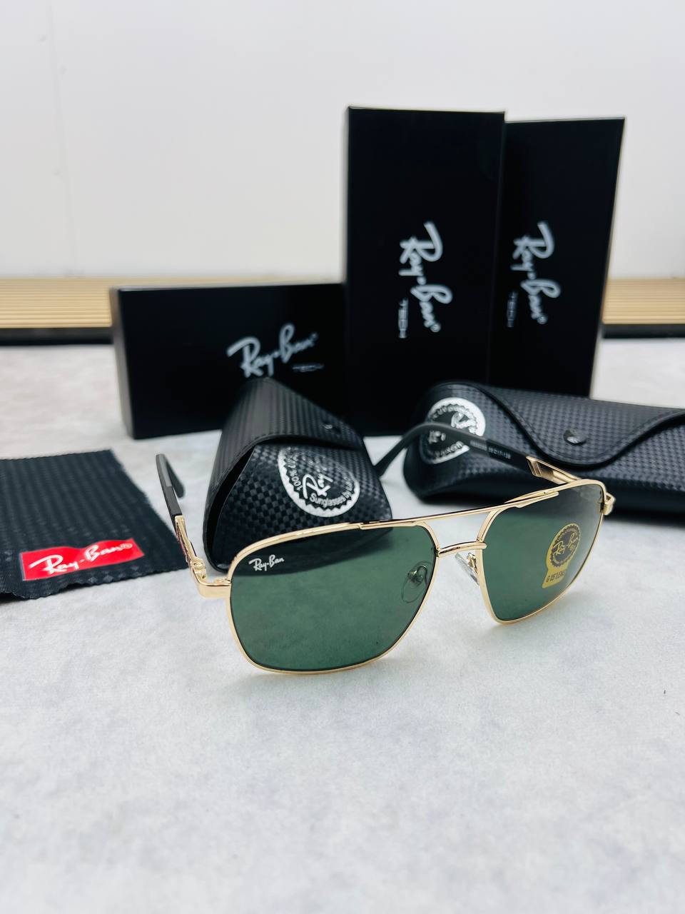 SUPER CLON RA-BAN SUNGLASSES COME WITH BOX ETC am1104
