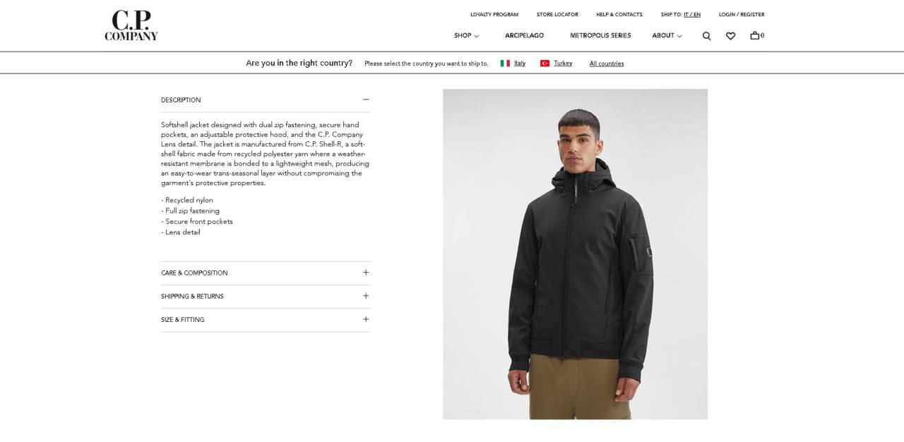 Cpi shell jacket sa0210