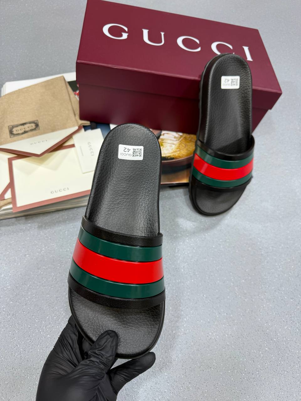 SUPER CLO MEN'S GUCC SLIDE SANDAL  su0107