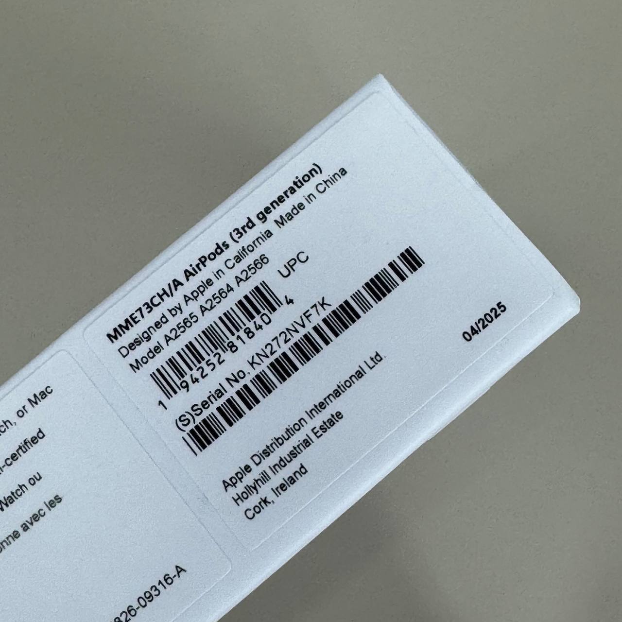 AirPod 3r generation sa0107