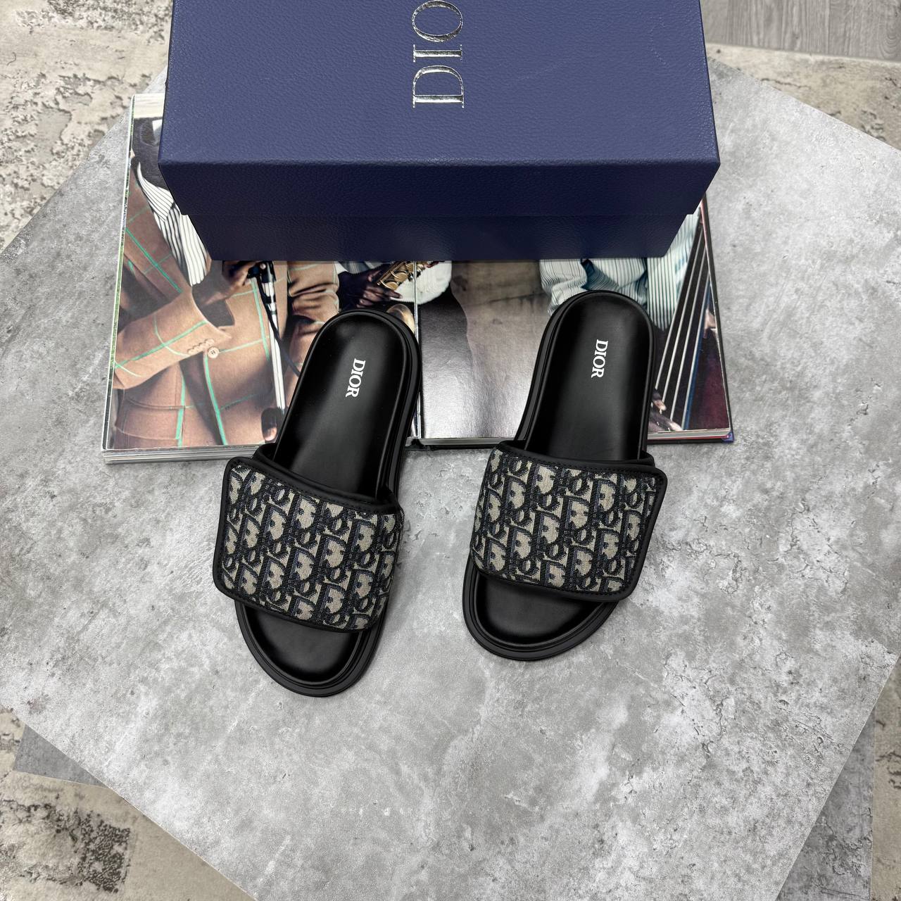 HIGH END DIO AQU SANDAL OBLIQU JACQUAR WITH FULL PACKAGING ETC jay2604