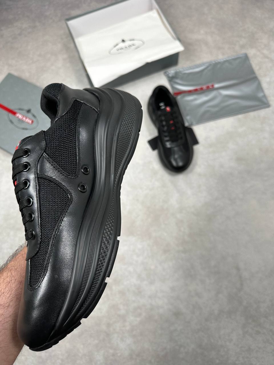 SUPER CLON MENS PRAD TRAINERS COME WITH BOX ETC am2104