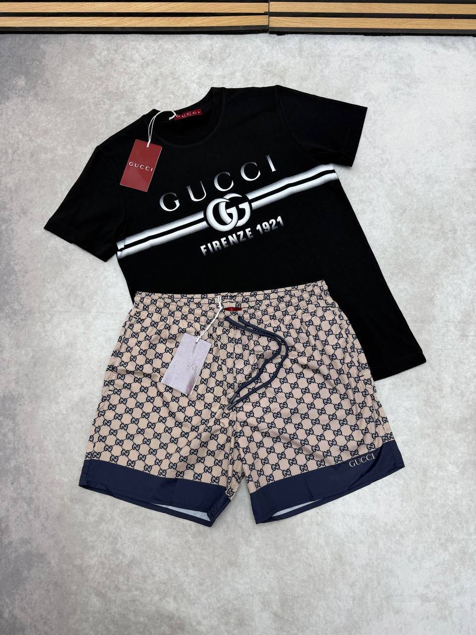 SUPER CLON GUCC SHORT SET am2104