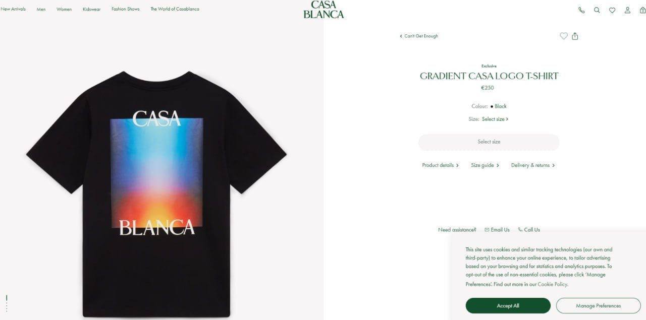 Casablanc t shirt sa0207