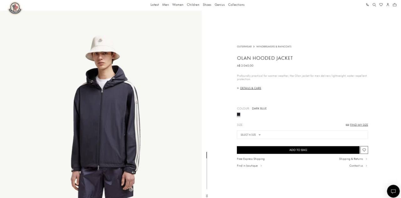 Moncle windbreaker am0307