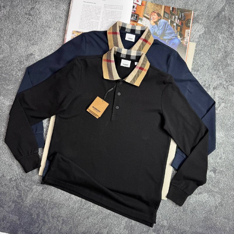 Burberr long sleev polo back in stock sa2404