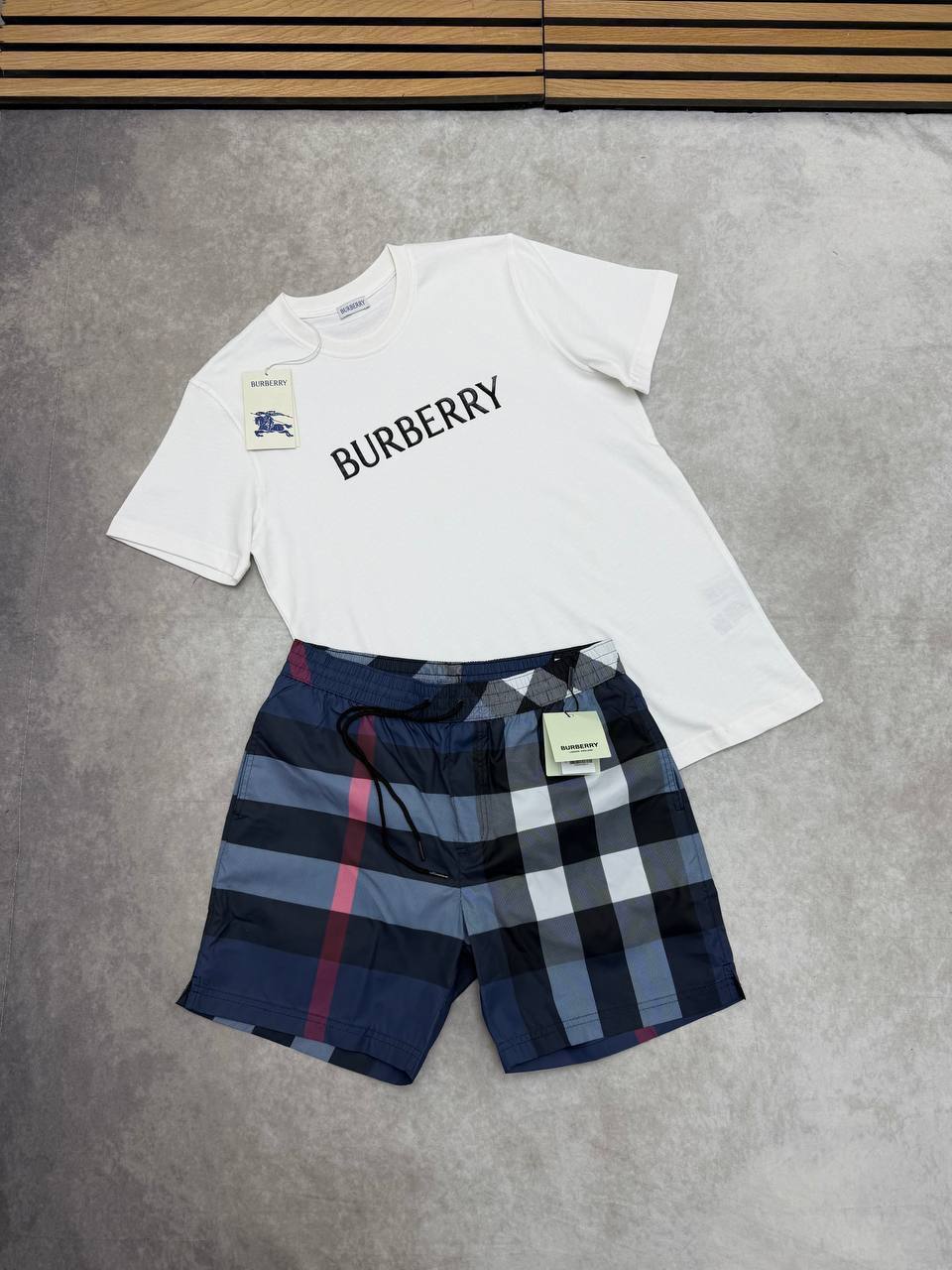 SUPER CLON BURBERR SHORT SET am2704