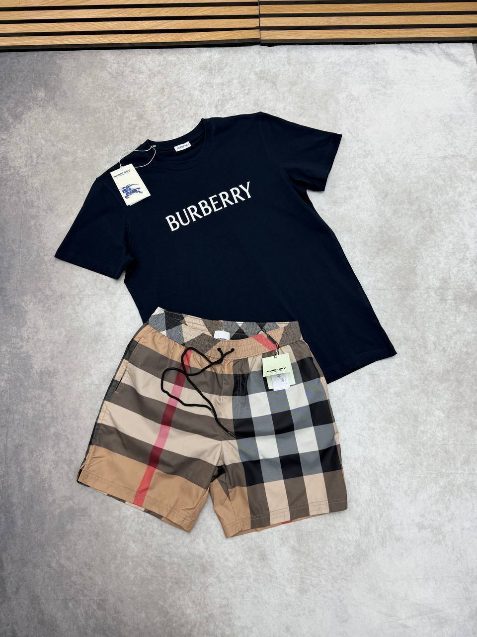 SUPER CLON BURBERR SHORT SET am2704