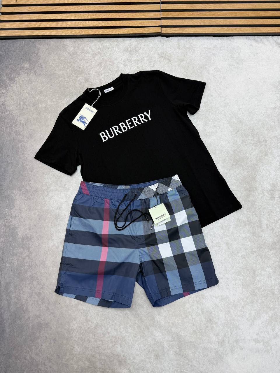 SUPER CLON BURBERR SHORT SET am2704
