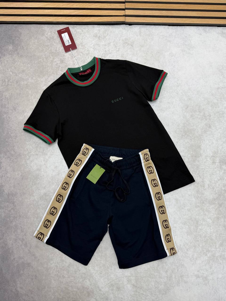 SUPER CLON GUCC SHORT SET am2704