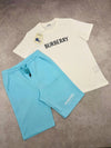 SUPERCLON MEN BURBERR T-SHIRT AND SHORTS SET am2804