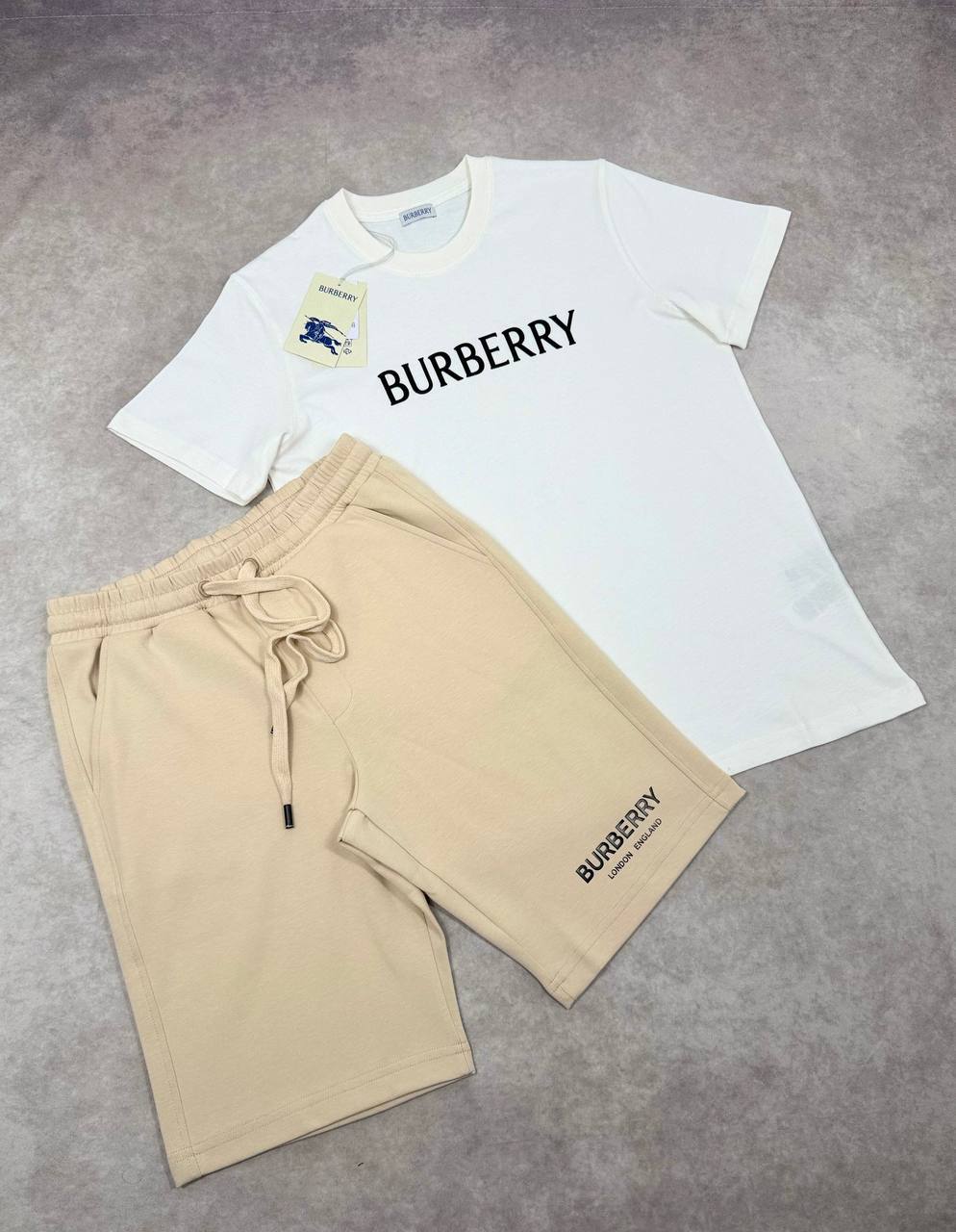 SUPERCLON MEN BURBERR T-SHIRT AND SHORTS SET am2804