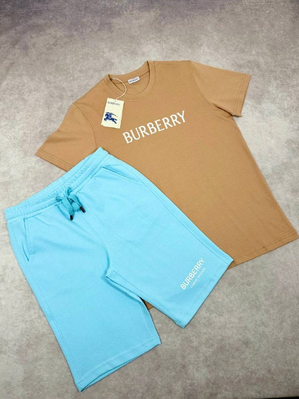 SUPERCLON MEN BURBERR T-SHIRT AND SHORTS SET am2804