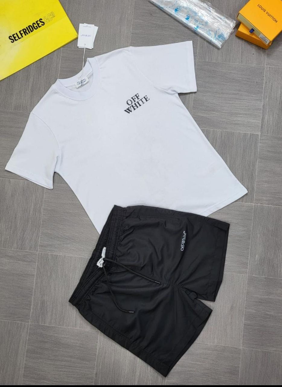 QUALITY OFF WHITE SHORT SET ak1106