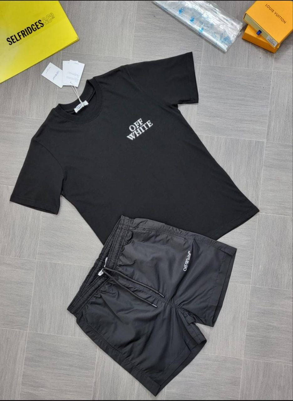 QUALITY OFF WHITE SHORT SET ak1106
