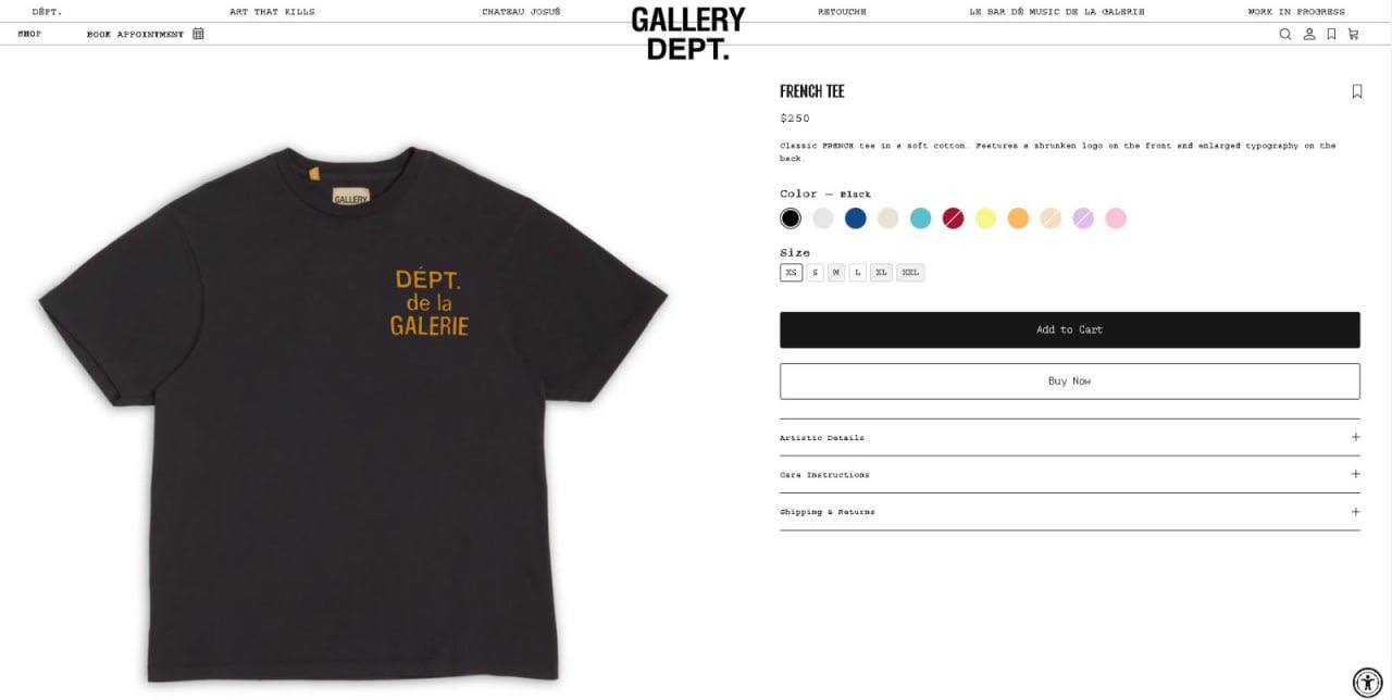 GALLER DEPT T-SHIRT Oversized na1107