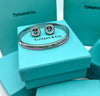 Tiffan&Co Bracelet earing set  with box sa3004