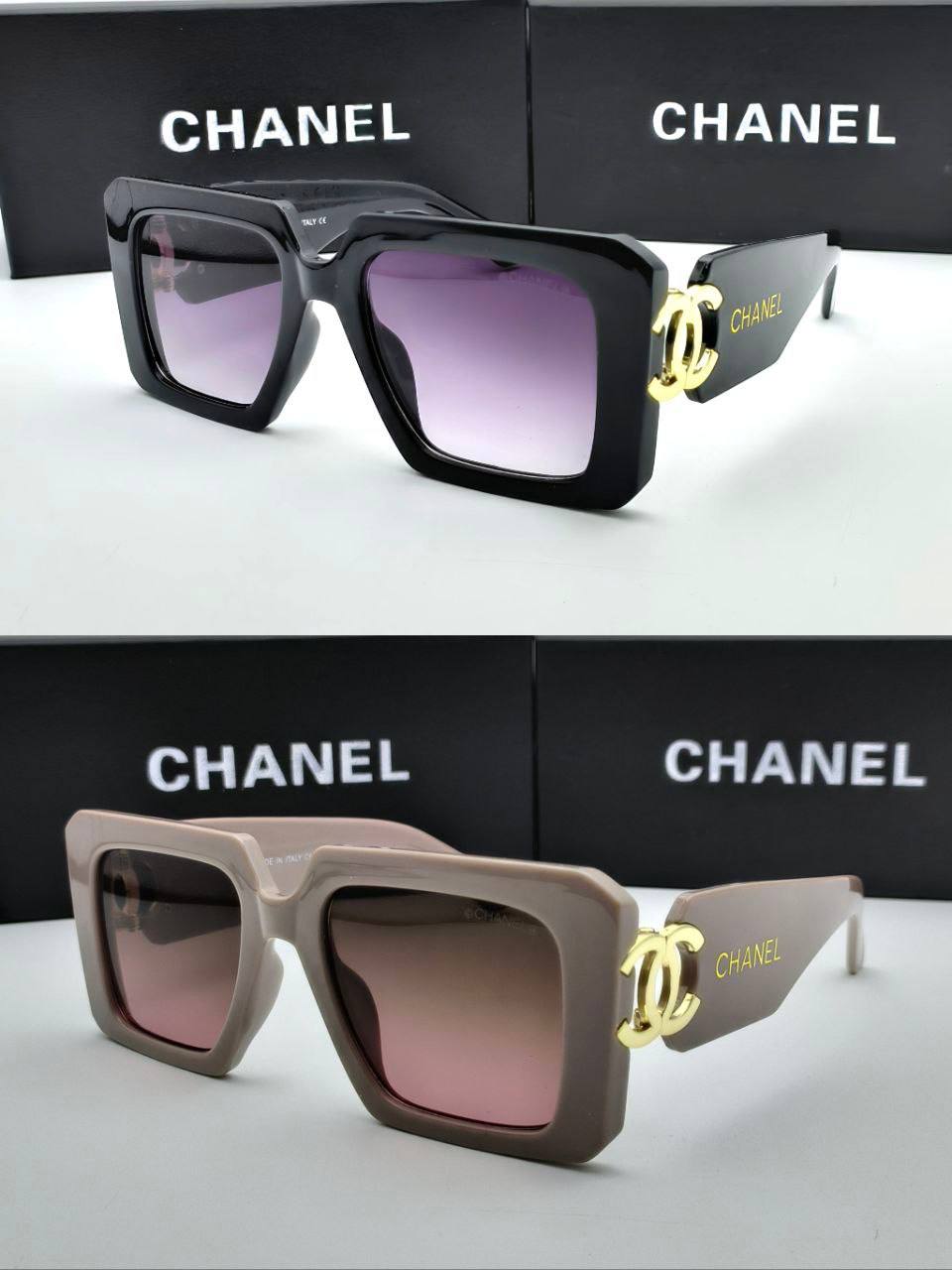 SUPER CLON CHANE SUNGLASSES COME WITH BOX ETC am0305