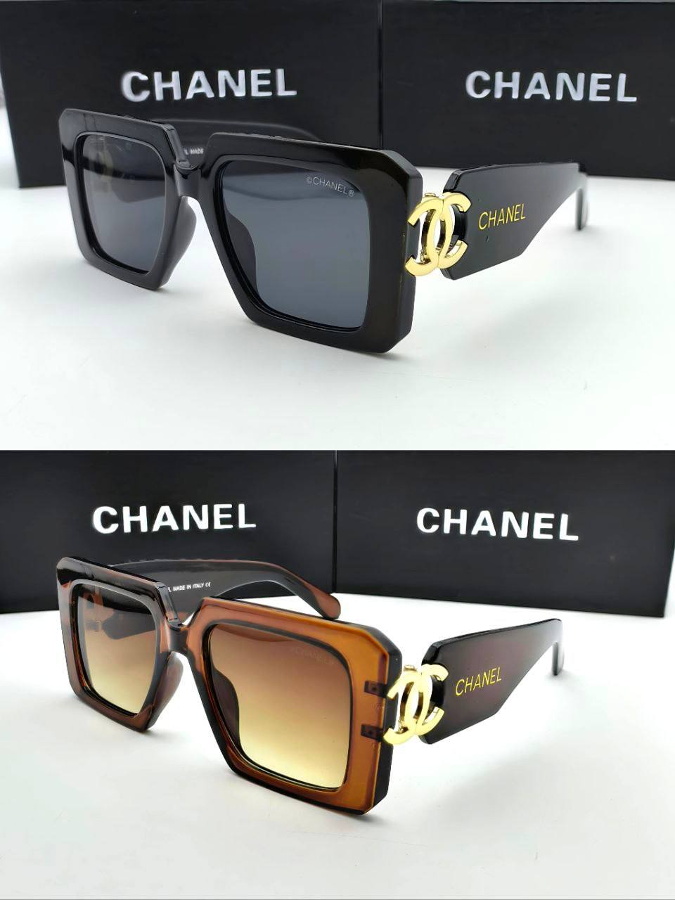 SUPER CLON CHANE SUNGLASSES COME WITH BOX ETC am0305