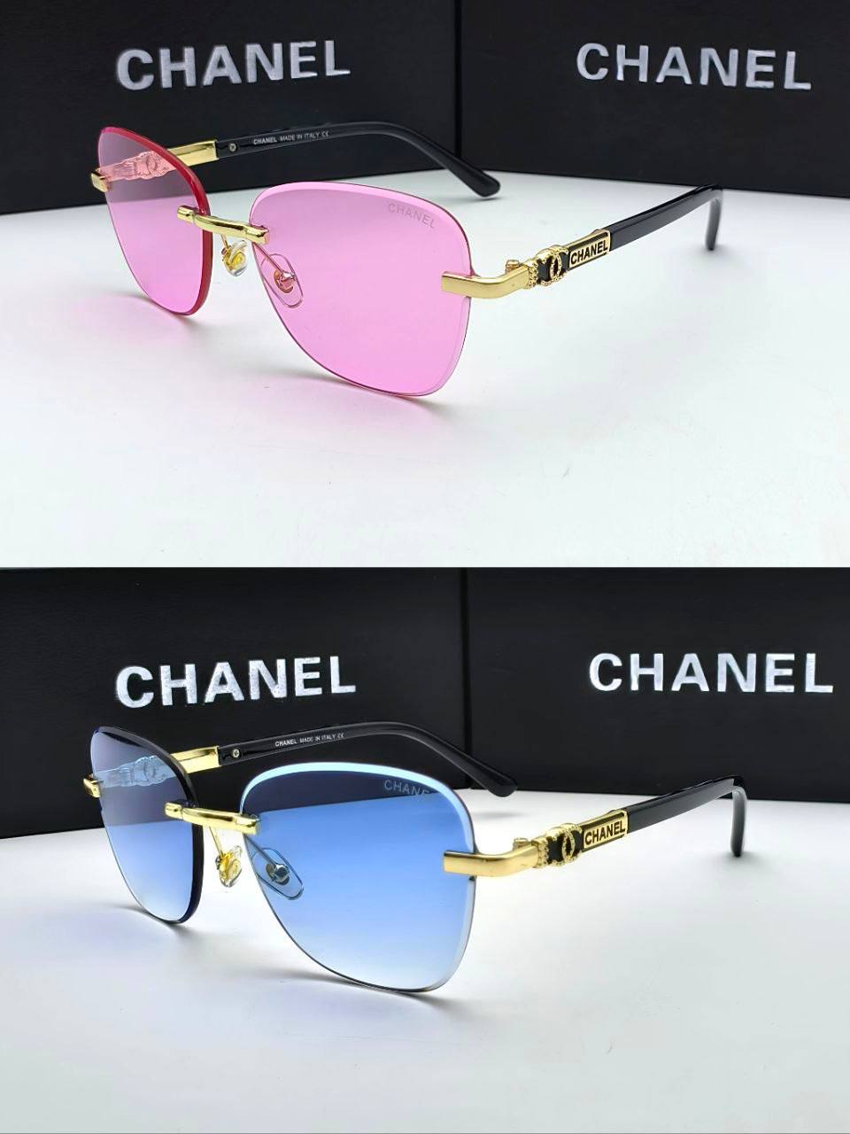 SUPER CLON CHANE SUNGLASSES COME WITH BOX ETC am0305