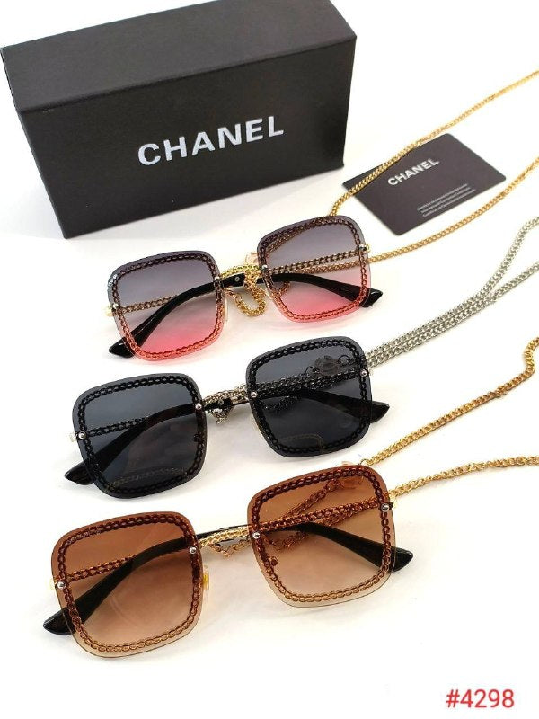 SUPER CLON CHANE SUNGLASSES COME WITH BOX ETC am0305