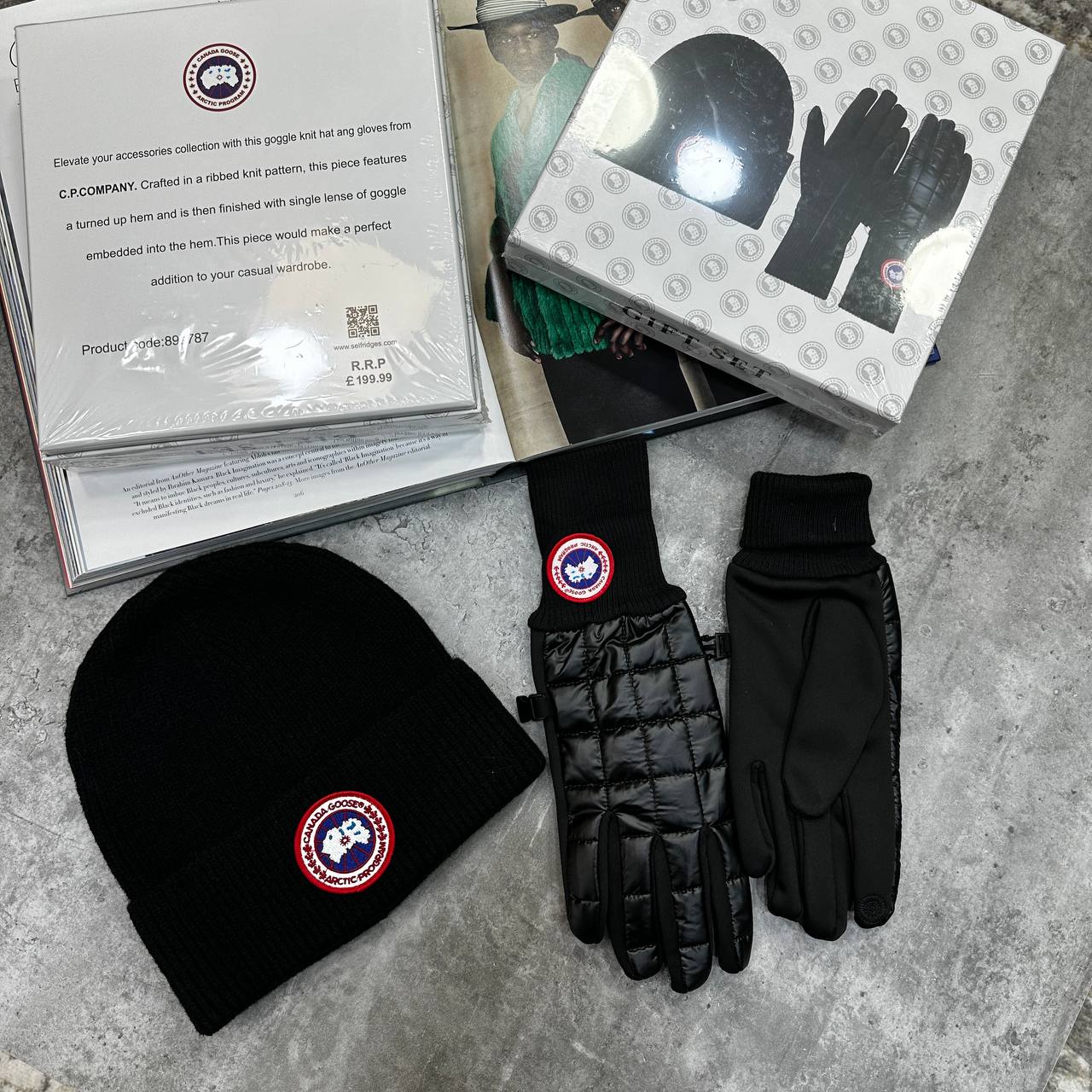 Top quality Canada gose hat and gloves set ha2210