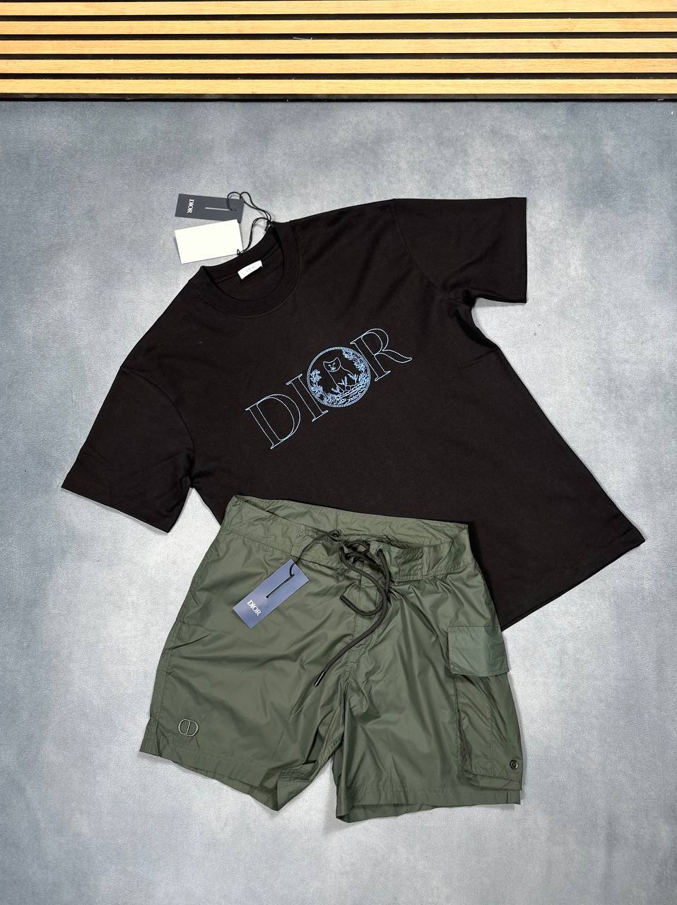 SUPER CLO DIOR SWIM SHORTS Or T-shirt am1807