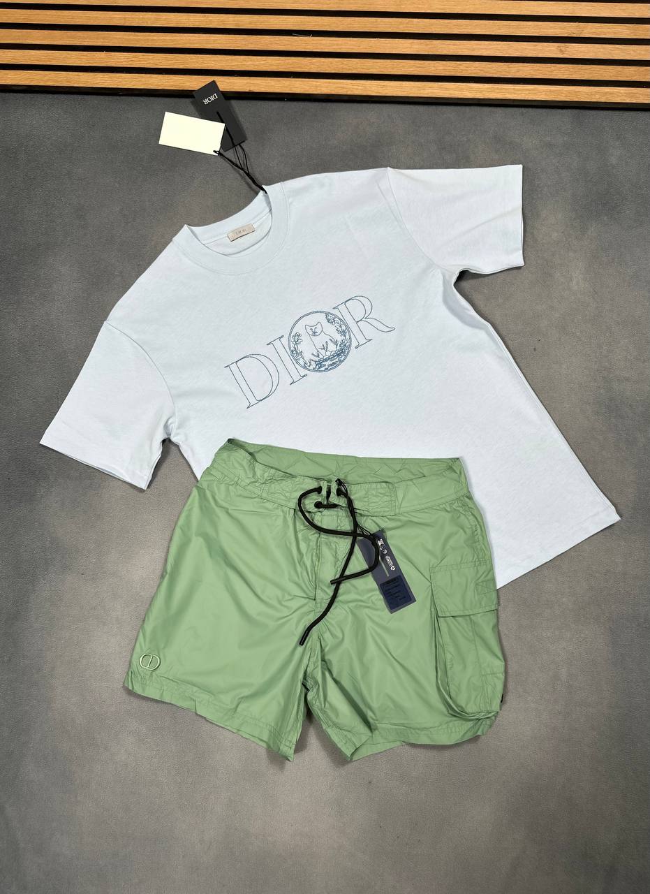 SUPER CLO DIOR SWIM SHORTS Or T-shirt am1807