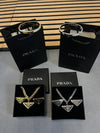 PRADA NECKLACE AND EARING AND BRACLET SET am1907