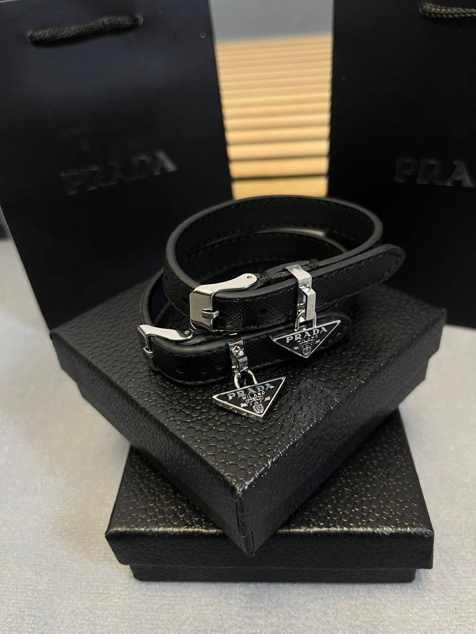 PRADA NECKLACE AND EARING AND BRACLET SET am1907