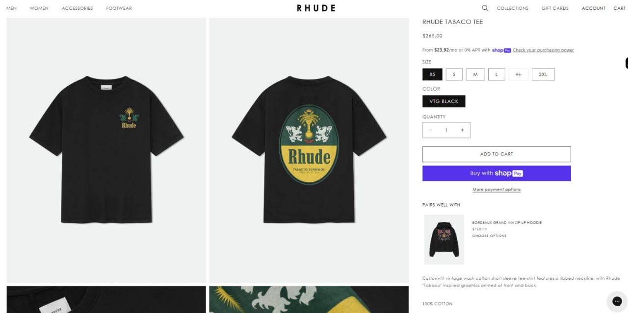 New design Rhude tees sa1907